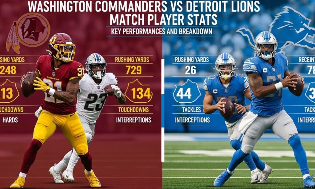 Washington Commanders vs Detroit Lions match player stats